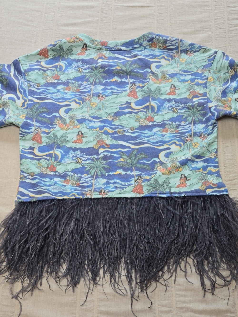 Le Superbe Hula House Party Top in Royal Hawaiian Blue Women's Size XS - Picture 12 of 12